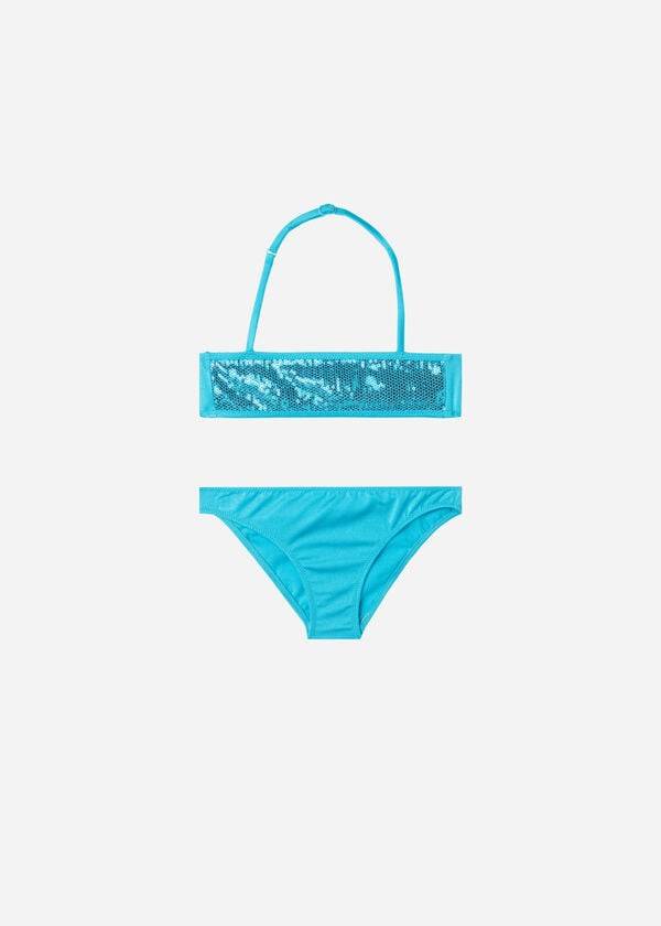 Calzedonia Two-Piece Triangle Cannes Bambino Costumi Da Bagno Verde Acqua | IT3079RW