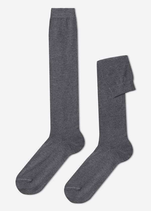 Calzedonia Warm Cotone Long Uomo Calzini Grigie | IT2783HK