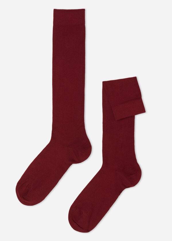 Calzedonia Warm Cotone Long Uomo Calzini Rosse | IT2792UT