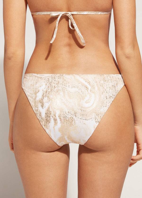 Calzedonia with Rings Melbourne Donna Slip Bikini Oro | IT1660NB